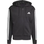 Adidas Essentials 3 Stripes Fleece Sweatshirt Med Dragkedja