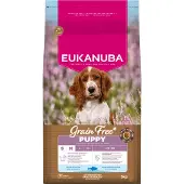 Eukanuba Puppy & Junior S/M spannmålsfritt hundfoder med havsfisk
