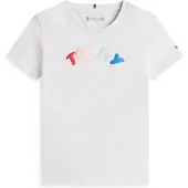 Tommy Hilfiger Textured Logo Jersey Crew Neck T-Shirt
