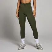 Myprotein MP Dam Tempo Dipped Waist Tights - Skogsgrön - XL