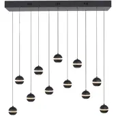 Schöner Wohnen Pendellampa Lini, dimbar, Svart, Vardagsrum / matsal, Syntetmaterial, Modern
