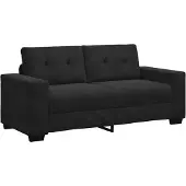 vidaXL Loveseat soffa svart 180x77x82 cm sammet
