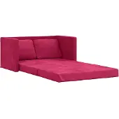 vidaXL 2-i-1 bäddsoffa Burgundy Red 122x204x55 cm Sammet 353960