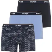 BOSS för män. 50554438 Set 3 blå Diary-boxershorts (S), Hemkläder, Bomull