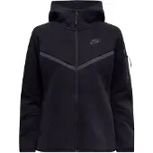 Nike Luvtröja Tech Fleece FZ Vindjacka - Svart Dam, storlek XX-Large