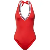 Tommy Hilfiger Global Stripe Plunge Halterneck Swimsuit