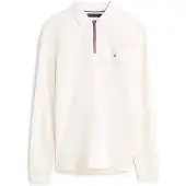Tommy Hilfiger Fluid Cotton Flag Embroidery Zip Polo Shirt