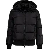 Giorgio Armani för kvinnor. XW000228AF12286UC001 Dunkappa Svarta fjädrar (L), Casual, Polyamid