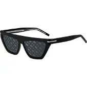 HUGO BOSS Black-acetate sunglasses with monogram-patterned lenses