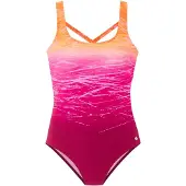 LASCANA Baddräkt orange / fuchsia / ljusrosa