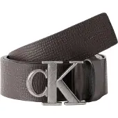 Calvin Klein Full Grain Leather Logo Buckle Belt