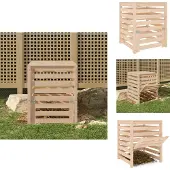 vidaXL Kompostlåda 63,5x63,5x77,5 cm massiv furu