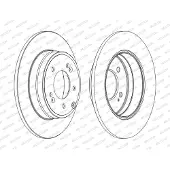 FERODO Bromsskivor DDF1787C bak, full, 2 Stycke