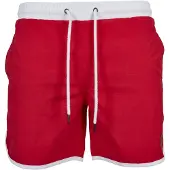 Urban Classics Badshorts eldröd / vit