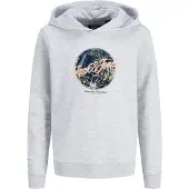 Jack & jones Junior Sweatshirt 'Honolulu' gråmelerad / mörkgrön / aprikos