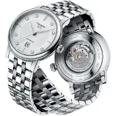 Tissot Carson Automatisk Mekanisk Klocka Vattentät Datumvisning Damklockor Silver T122.207.11.036.00 Regular Watch Box