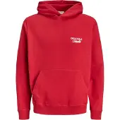 Jack & Jones Sweatshirt 'JORNorrebro' cranberry / vit
