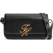 Tommy Hilfiger Logo Flap Leather Crossbody Bag