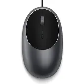 Satechi C1 WiFi mus Sladd IR Antracit 3 Knappar 3200 dpi Upplyst, Musknappar, Scrollwheel, Ergonomisk