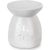 B2X Doftspridare i Vit Keramik med Snöflingor och Halkfri Botten
