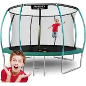 Neo-Sport 14 ft / 435 cm profilerad trädgårdstrampolin med inre nät “”