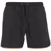 Urban Classics Badshorts mörkbeige / svart / vit