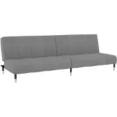vidaXL Bäddsoffa 2-sits ljusgrå sammet