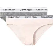 Calvin Klein 2 Pack Girls Bikini Briefs Icon Cotton Stretch