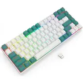 Redragon K678WG-RGB-PRO Singed, Trådlös, USB + RF Wireless + Bluetooth, Mekaniska tangentbrytare, Vit