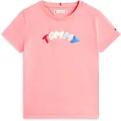 Tommy Hilfiger Textured Logo Jersey Crew Neck T-Shirt