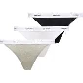 Calvin Klein 3 Pack String Thongs Cotton Stretch Rib