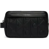 Calvin Klein Embossed Allover Emblem Logo Wash Bag