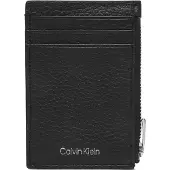 Calvin Klein Full Grain Leather Rfid Zip Cardholder