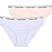 Calvin Klein 2 Pack Girls Bikini Briefs Icon Cotton Stretch