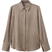 Mango Blus 'IDEALE' brun / svart / vit