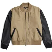 G-Star Varsity Leather Jacket - Beige - Men
