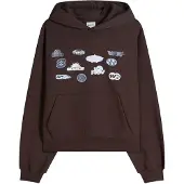 Bershka Sweatshirt marinblå / ljusblå / choklad