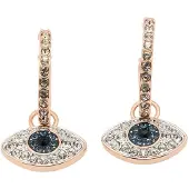 Swarovski Örhängen cyanblå / guld / transparent