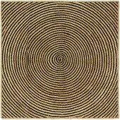 vidaXL Matta Naturlig och svart 160 x 160 cm Jute