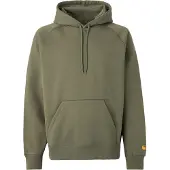 Carhartt WIP - Sweatshirts - Hooded Chase Sweat Leaf Gold för UnisexBomull - Storlek L - Khaki