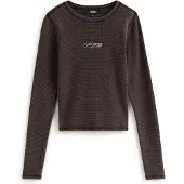 Vans T-shirt 'Teri' choklad / svart / vit