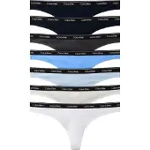 Calvin Klein Underwear String kräm / marinblå / pastellblå / ljusblå / grafit / vit