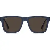 BOSS Matte-blue sunglasses with logo insert