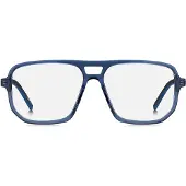 HUGO Blue-acetate optical frames with cut-out logo