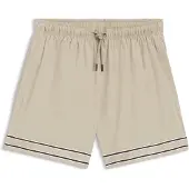 BOSS Drawstring swim shorts in stretch fabric with tape trim