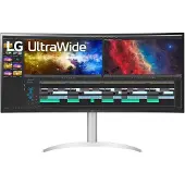 LG UltraWide 38BQ85C-W - LED-skärm - böjd - 38 - 3840 x 1600 UWQHD+ @ 75 Hz - IPS - 300 cd/m² - 1000:1 - HDR10 - 5 ms - 2xHDMI, DisplayPort, USB-C - högtalare - vit