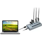 ITEC U3CHARGEHUB7 USB-hubb 7 Port USB-A USB 3.0 5 GBit/s Grå USB 3.0 Charging HUB 7 Port