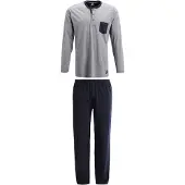 Ceceba Pyjamas lång marinblå / marinblå / off-white