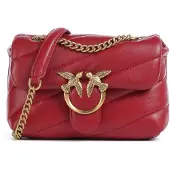 Pinko Bordeaux kalvskinn Bos Taurus axelväska