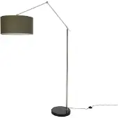 QAZQA Vloerlamp zwart verstelbaar met groene kap 50cm - Editor